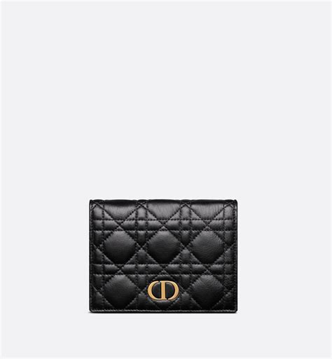 dior caro medium wallet|Dior caro card holder.